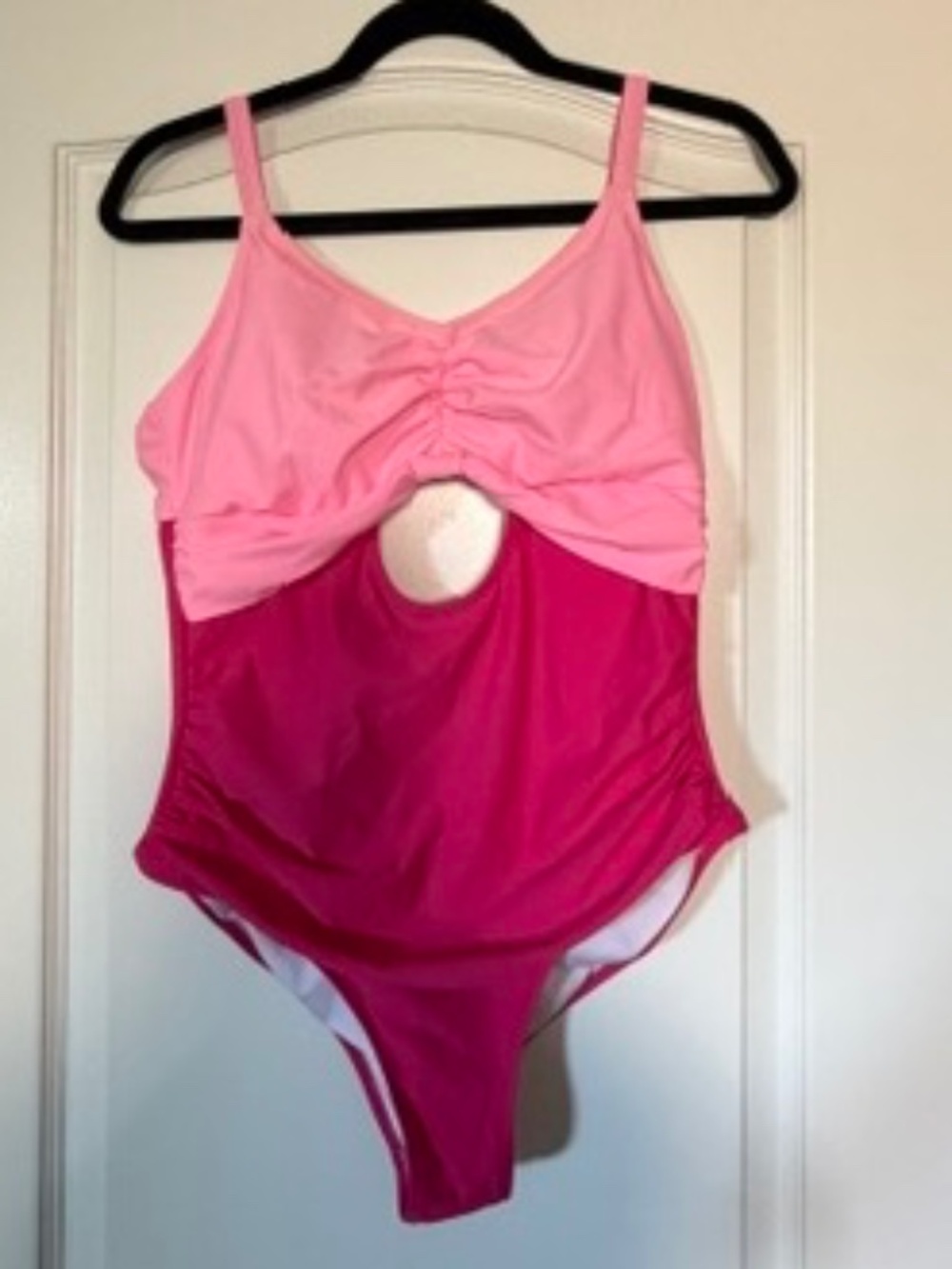 BMJL Womens One Piece Swimsuits Pink Tummy Control size L